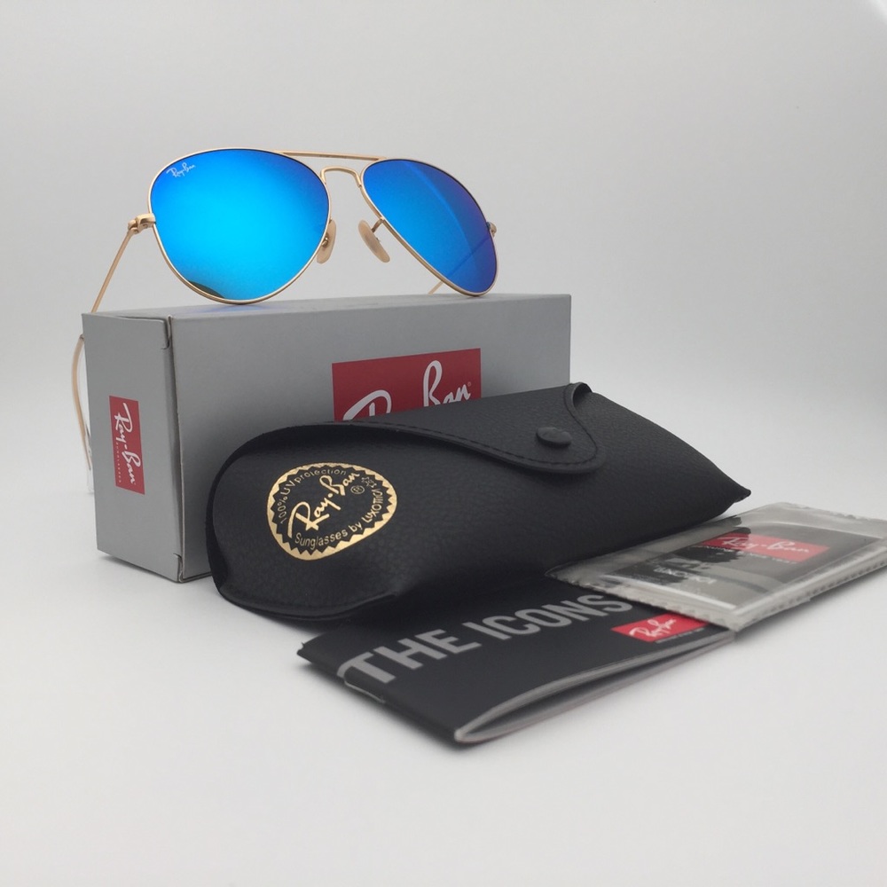 Aviator 3025 112/17 Gold-Blue Mirror Sunglasses